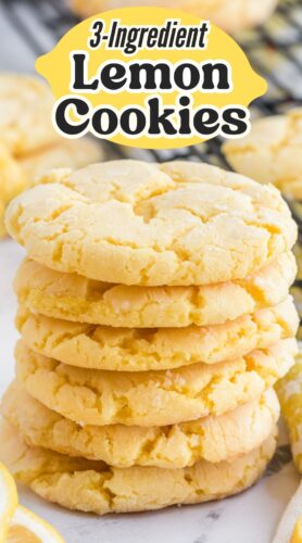 3 Ingredient Lemon Cookies Pin.