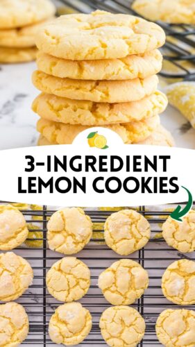 3 Ingredient Lemon Cookies Pin.