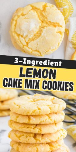 3-Ingredient Lemon Cake Mix Cookies pin.