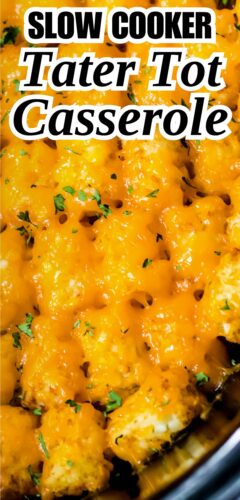 Slow cooker tater tot casserole.