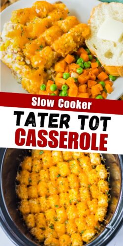Slow cooker tater tot casserole.